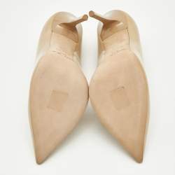 Jimmy Choo Beige Patent Leather Anouk Pumps Size 36.5