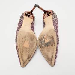Jimmy Choo Candy Floss Coarse Glitter Romy 85 Pumps Size 38
