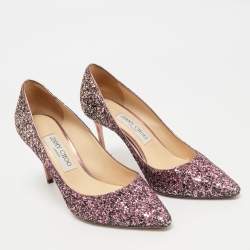Jimmy Choo Candy Floss Coarse Glitter Romy 85 Pumps Size 38