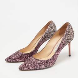 Jimmy Choo Candy Floss Coarse Glitter Romy 85 Pumps Size 38
