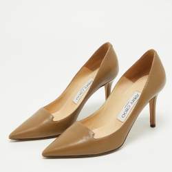 Jimmy Choo Brown Leather Avril Pumps Size 35