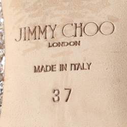 Jimmy Choo Metallic Glitter Gala Flats Size 37