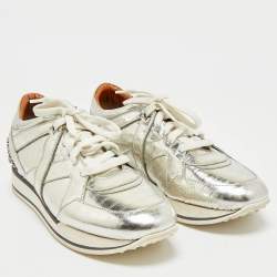 Jimmy Choo Metallic Gold Croc Embossed Leather London Sneakers Size 40
