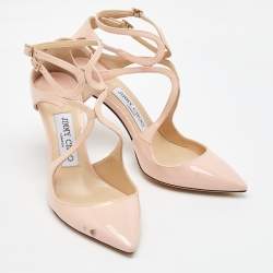 Jimmy Choo Light Pink Patent Leather Lancer Pumps Size 36