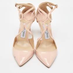 Jimmy Choo Light Pink Patent Leather Lancer Pumps Size 36