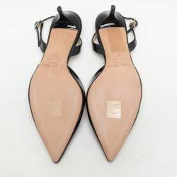 Jimmy Choo Black Patent Leather Tilly Slingback Sandals Size 36