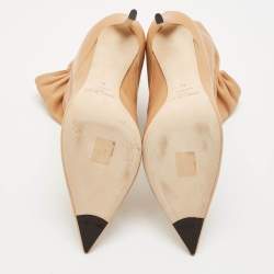 Jimmy Choo Beige Leather Pointed Toe Ankle Length Boots Size 41