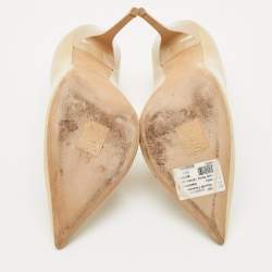 Jimmy Choo Beige Patent Leather Abel Pumps Size 37.5