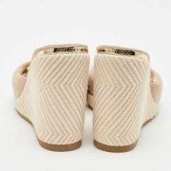 Jimmy Choo Beige Suede Prima Wedge Sandals Size 36