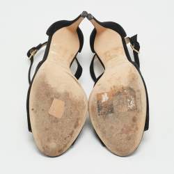 Jimmy Choo Black Suede Emily Sandals Size 40.5