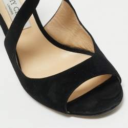 Jimmy Choo Black Suede Emily Sandals Size 40.5