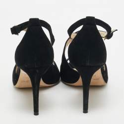 Jimmy Choo Black Suede Emily Sandals Size 40.5