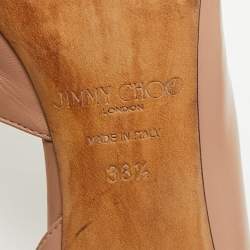 Pre Owned Jimmy Choo Beige Leather Sophia D'orsay Pumps Size 38.5
