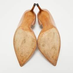 Pre Owned Jimmy Choo Beige Leather Sophia D'orsay Pumps Size 38.5