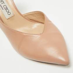 Pre Owned Jimmy Choo Beige Leather Sophia D'orsay Pumps Size 38.5