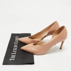 Pre Owned Jimmy Choo Beige Leather Sophia D'orsay Pumps Size 38.5