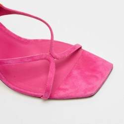 Jimmy Choo Pink/Orange Suede Azie Sandals Size 41