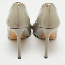 Jimmy Choo Grey Patent Leather Romy Pumps Size 36