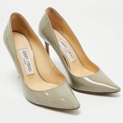 Jimmy Choo Grey Patent Leather Romy Pumps Size 36