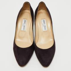 Pre Owned Jimmy Choo Purple Suede Romy Pumps Size 39