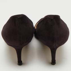 Pre Owned Jimmy Choo Purple Suede Romy Pumps Size 39