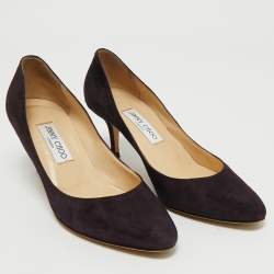 Pre Owned Jimmy Choo Purple Suede Romy Pumps Size 39
