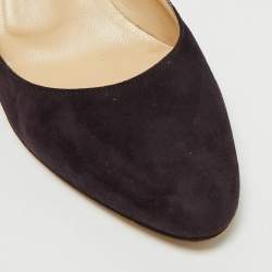 Pre Owned Jimmy Choo Purple Suede Romy Pumps Size 39