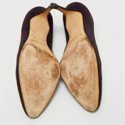 Pre Owned Jimmy Choo Purple Suede Romy Pumps Size 39