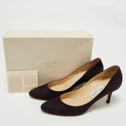 Pre Owned Jimmy Choo Purple Suede Romy Pumps Size 39