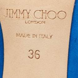Jimmy Choo Electric Blue Suede Romy Pumps Size 36