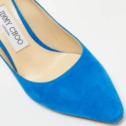 Jimmy Choo Electric Blue Suede Romy Pumps Size 36