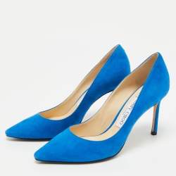 Jimmy Choo Electric Blue Suede Romy Pumps Size 36