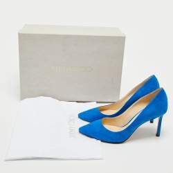 Jimmy Choo Electric Blue Suede Romy Pumps Size 36