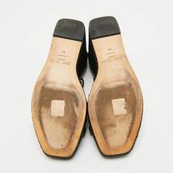 Pre Owned JIMMY Choo Black Suede Caged Strappy Ankle Strap Wedge Sandals Size 41