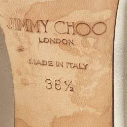 Pre Owned Jimmy Choo Gold Leather Love Pumps Size 36.5