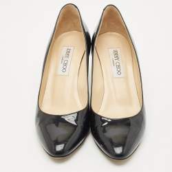 Jimmy Choo Black Patent Leather Bridget Round Toe Pumps Size 39