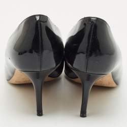 Jimmy Choo Black Patent Leather Bridget Round Toe Pumps Size 39
