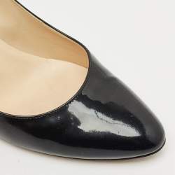 Jimmy Choo Black Patent Leather Bridget Round Toe Pumps Size 39
