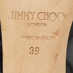 Jimmy Choo Black Patent Leather Bridget Round Toe Pumps Size 39