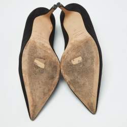 مملوكة مسبقًا Jimmy Choo Black Suede Love Pumps Size 36