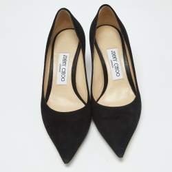 مملوكة مسبقًا Jimmy Choo Black Suede Love Pumps Size 36