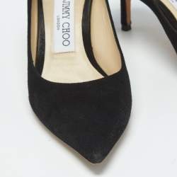 مملوكة مسبقًا Jimmy Choo Black Suede Love Pumps Size 36