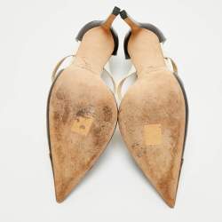 Pre Owned Jimmy Choo Multicolor Snakeskin Embossed and Leather Saoni Pumps Size 40