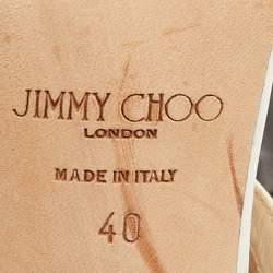 Pre Owned Jimmy Choo Multicolor Snakeskin Embossed and Leather Saoni Pumps Size 40