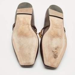 Pre Owned Jimmy Choo Burgundy Lizard Embossed Leather Tilda Ballet Flats Size 40