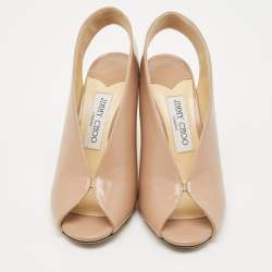 Pre Owned Jimmy Choo Pink Leather Shar Slingback Pumps Size 36