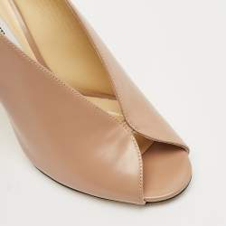 Pre Owned Jimmy Choo Pink Leather Shar Slingback Pumps Size 36