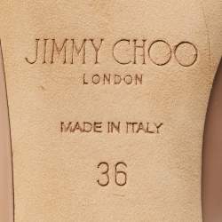 Pre Owned Jimmy Choo Pink Leather Shar Slingback Pumps Size 36