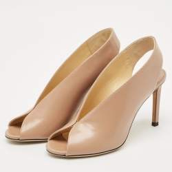 Pre Owned Jimmy Choo Pink Leather Shar Slingback Pumps Size 36