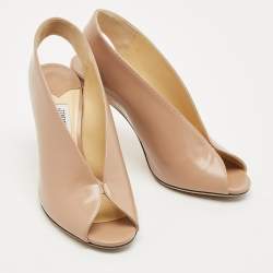 Pre Owned Jimmy Choo Pink Leather Shar Slingback Pumps Size 36